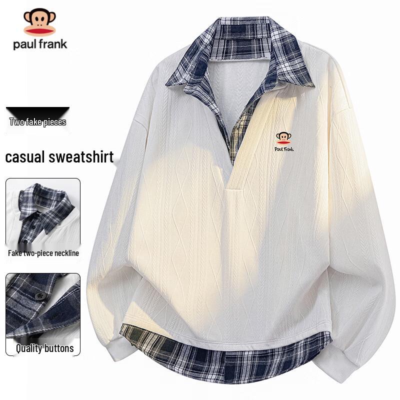 Paul Frank Men s Layered Look Plaid Sweatshirt M