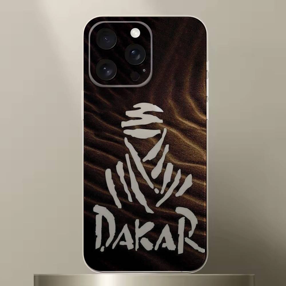 Rally D-Dakar Logo Handyhülle Für iPhone 6,16,15,14,13,12,11,17 Pro,Max,Plus,X,XS,XR,SE,Mini Transparent Weiche Hülle