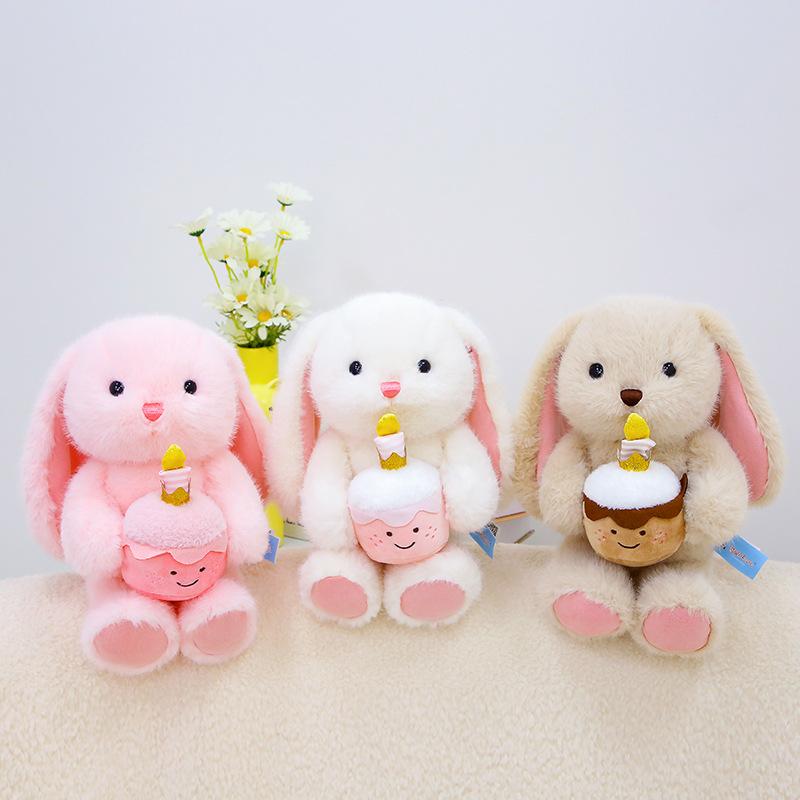 Aiji Rabbit Plush Toy Cute Little Rabbit Doll Doll Companionship and Comforting Doll Girl Gift