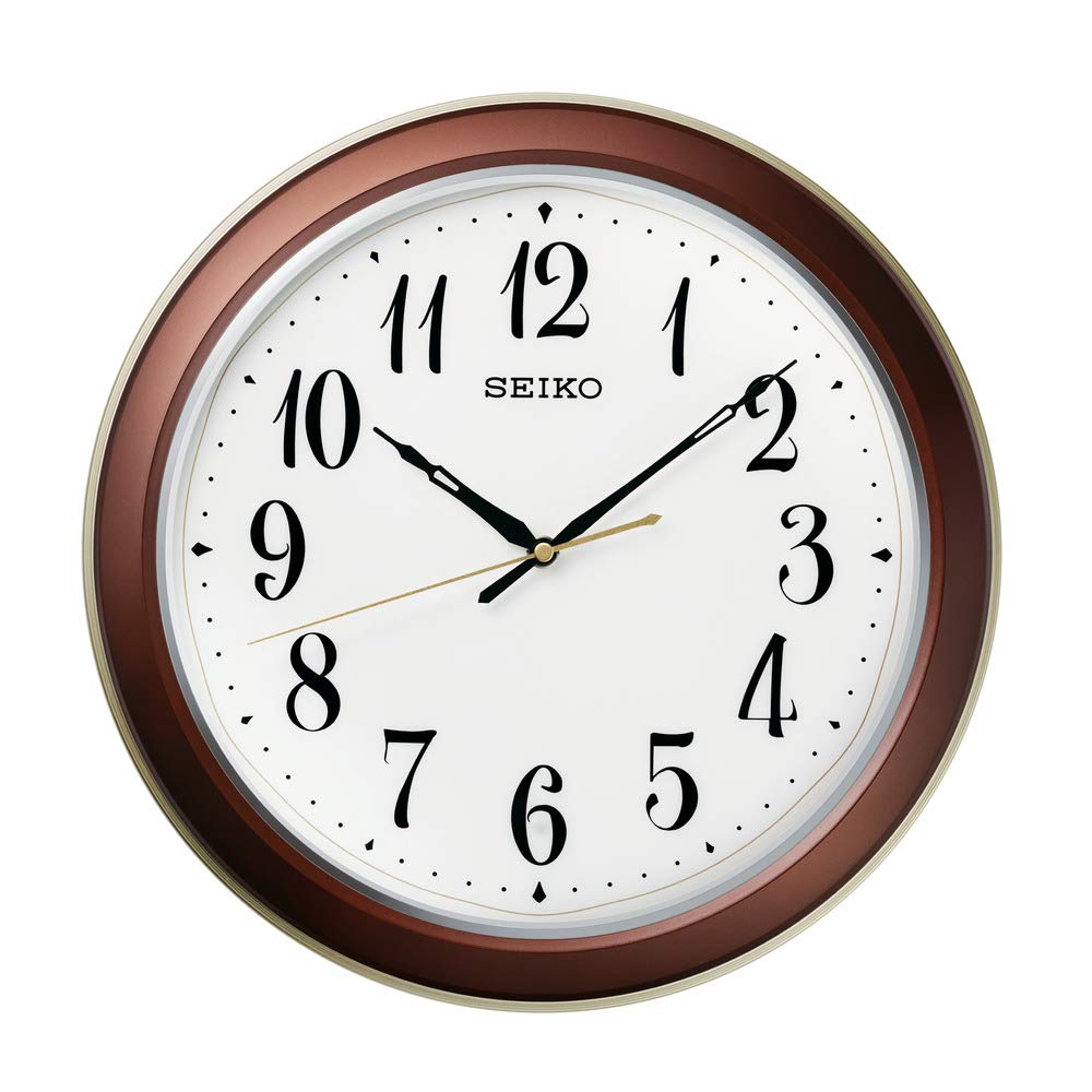 

Seiko Clock Radio Wall Clock Brown Metallic Diameter 335x48mm KX261B