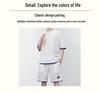 010 Style Loose Waffle Knit Couple Set - Summer Breathable, Embroidered Logo