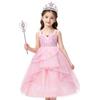 Wicked Glinda Cosplay Dress For Girls Pink Princess Evening Gown Kids Halloween Party Costume Wedding Formal Dress