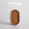 Japanese Style Acacia Wood Oval Tray