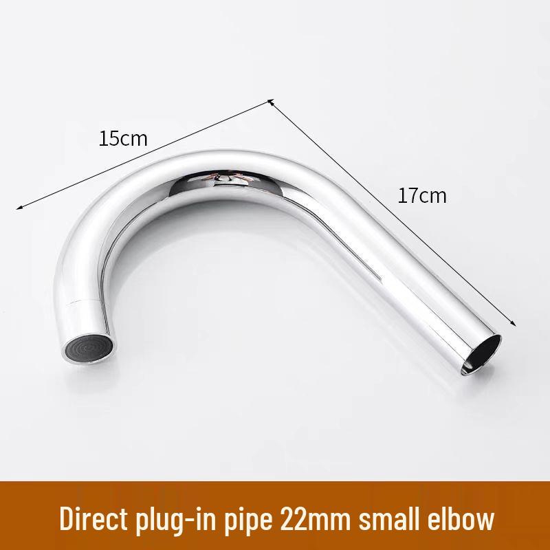 Universal Stainless Steel Kitchen Faucet Spout, Single Handle, Cold/Hot Swivel, Large Bend for Sink Repair