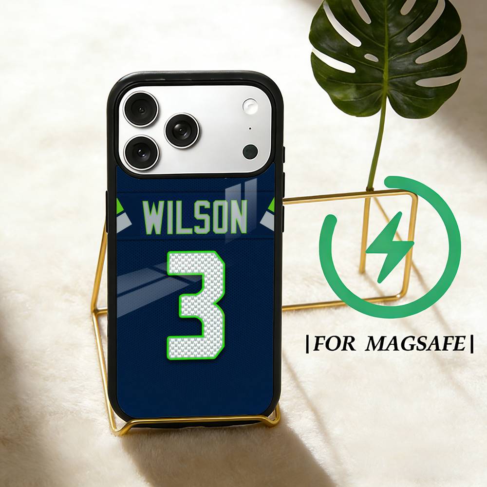 

R-Russell Rugby Wilson 3 Phone Case For iPhone 17 16 15 14 13 12 Pro Max Plus for Magsafe Mirror Wireless Magnetic Cover iPhone14