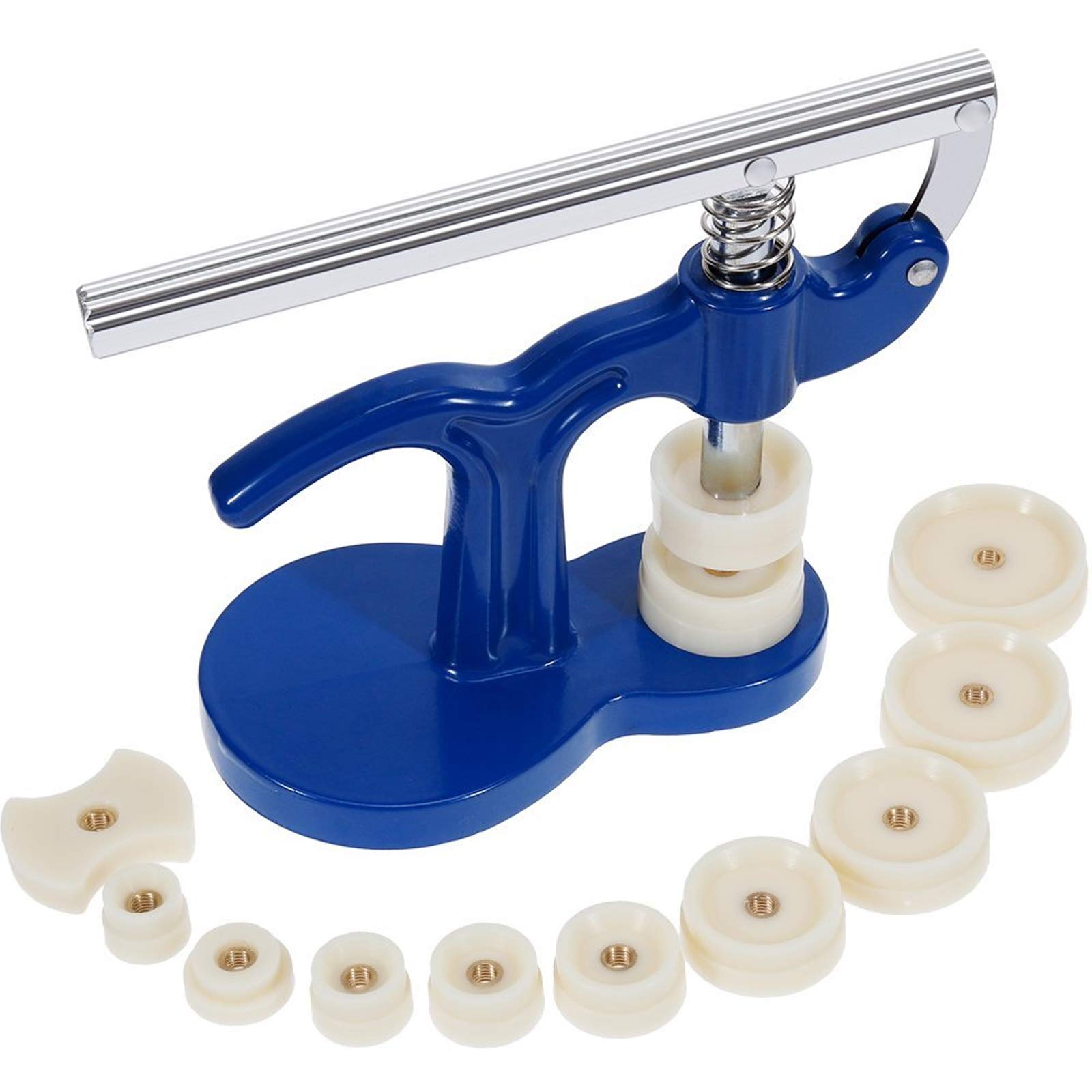 

MMOBIEL 13-Piece Pressure Tool Watch Press Back Case Watch Repair Tool Kit with 12 Nylon Nozzles