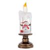 Creative Cross-border Snowing Cartoon Christmas Crystal Ball Candle Light Ornament