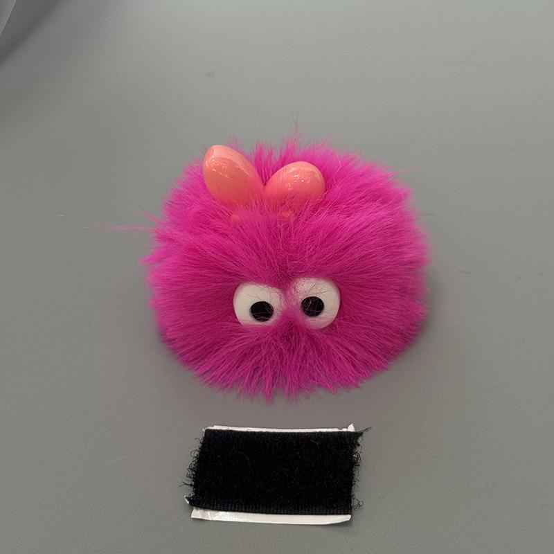 

Plush helmet decoration motorcycle helmet Cat s ears (Steamed cat-ear shaped bread) candy color helmet accessories quick release червоний