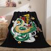 1PC Shenron  Print Flannel Blanket, High quality All Seasons, Home Decor, Warmth and Comfort, Perfect for Christmas Gifts
