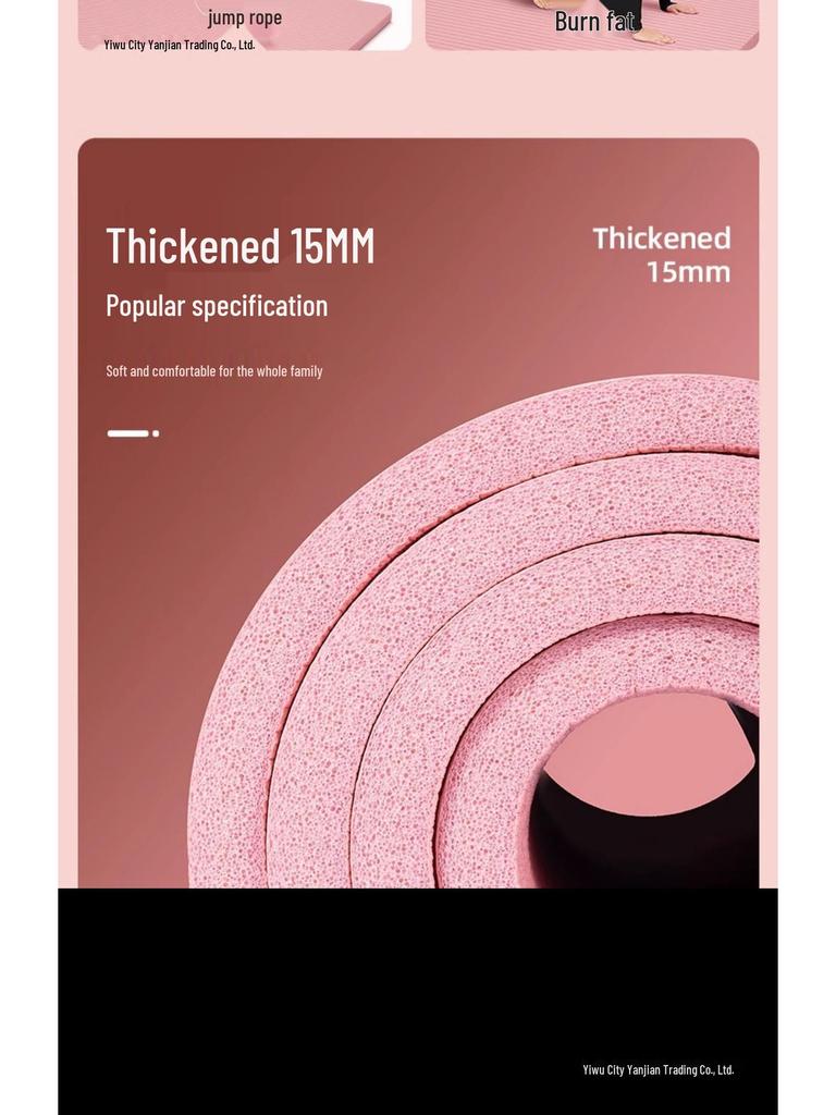 Women's Anti-Slip Shock Absorption Thick Yoga Mat for Home Fitness & Dance