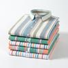 Men's Colorful Striped Long Sleeve Casual Cotton Shirt, Plus Size