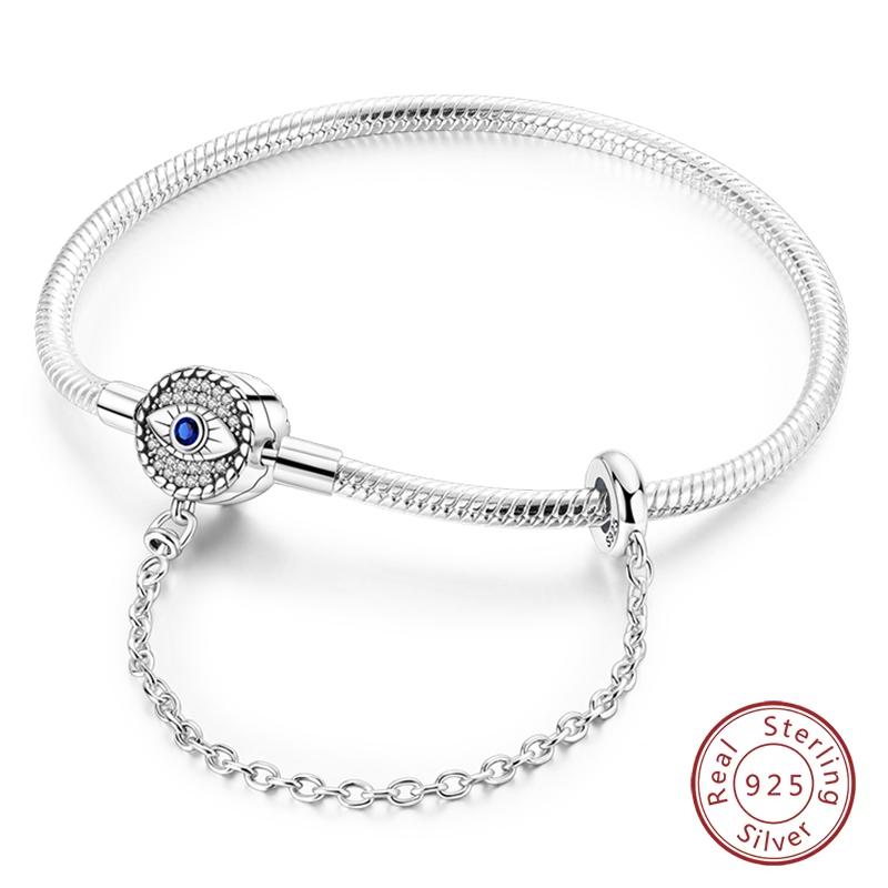 925 Silver Forever Love Peach Heart Bracelets Star Moon Airplane Earth Bracelets For Women Fit DIY Charms Party Jewelry