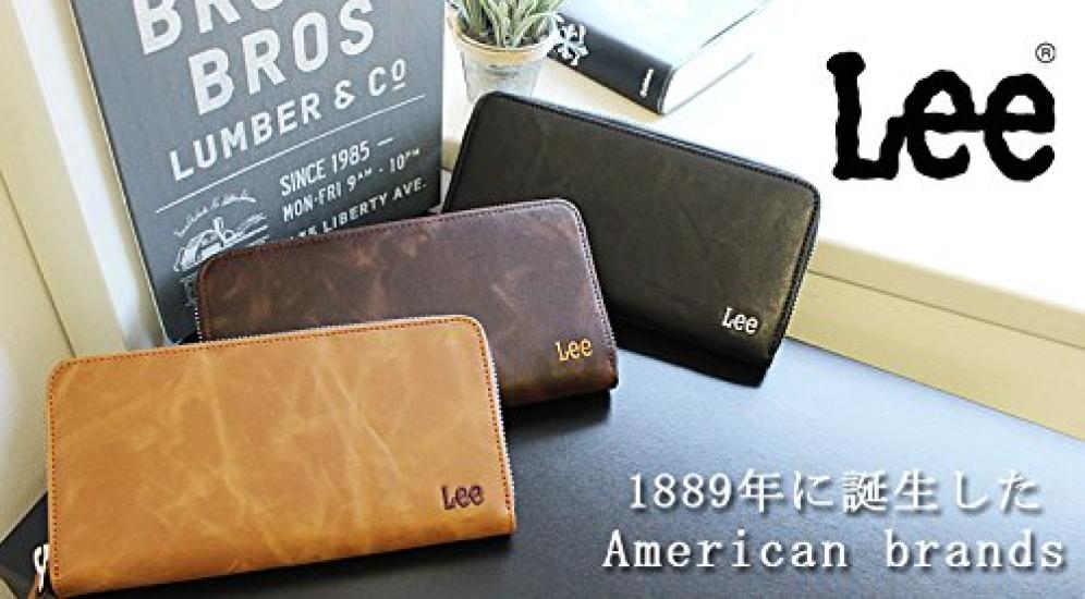 Lee Long Wallet with Round Zipper and Coin 0520367 Men's Case, Chocolate,