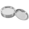 12pcs Stainless Steel Bag Saucer Anti-Drip Bag Storage Dish For Home Office Metal Accessories Compact Tea Holder Dish