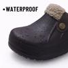 Fashion Kidmi Klassische Pelzschuhe für Herren Damen Gefütterte Clogs Wasserdichte Schuhe Winter Fuzzy Hausschuhe für Damen Herren Indoor- und Outdoor-Schuhe
