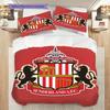Biancheria da letto con evoluzione dello stemma del Sunderland Football Club (1 * copripiumino + 2 * federa, senza nucleo) Set biancheria da letto piatto 2D Morbido e confortevole