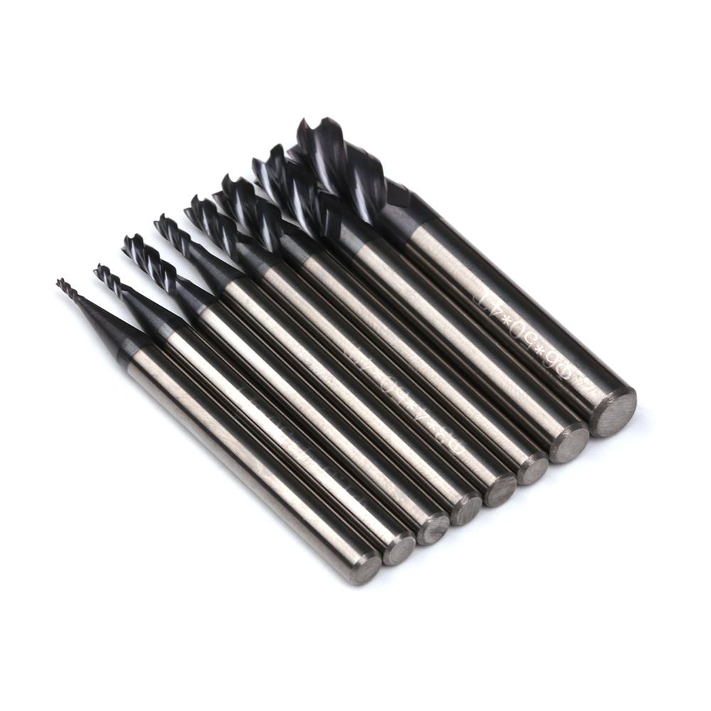 

Steel Alloy Carbide 1/1.5/2/2.5/3/4/5/6mm Endmill Cutting Machine Tools Milling Cutter 4 Flute Mill 5mm