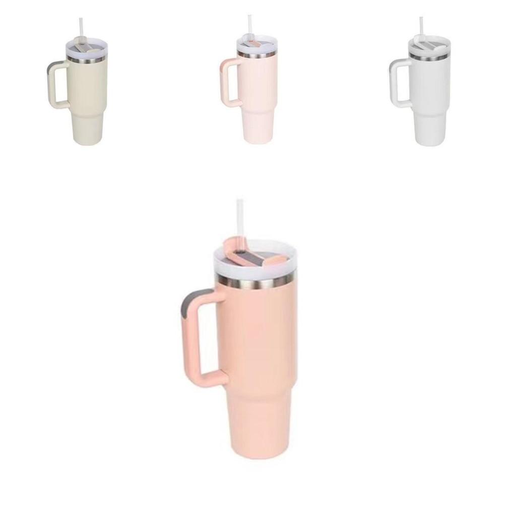 Insulated Stainless Steel Mug With Straw For Car 304 Steel 12-24 Hours Thermal Performance