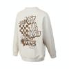 Vans Checker Gfx Crew Casual Pullover Round Neck Sweatshirt Men sweatshirt Beige VN000J1H2N1