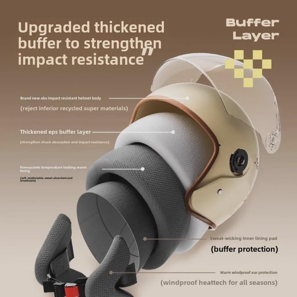 Unisex 3C Standardní motocyklová helma: Zimní teplo a celoroční bezpečnost