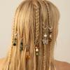 6Pcs/Set Alloy Hair Buckle Baroque Ornate Stone Braided Hair Accessories For Women Girls