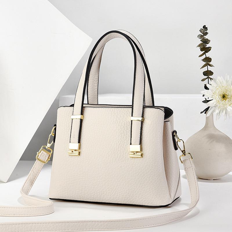 Womens Handheld Chic Pu Shoulder Bag With Inner Pocket For Casual Outings