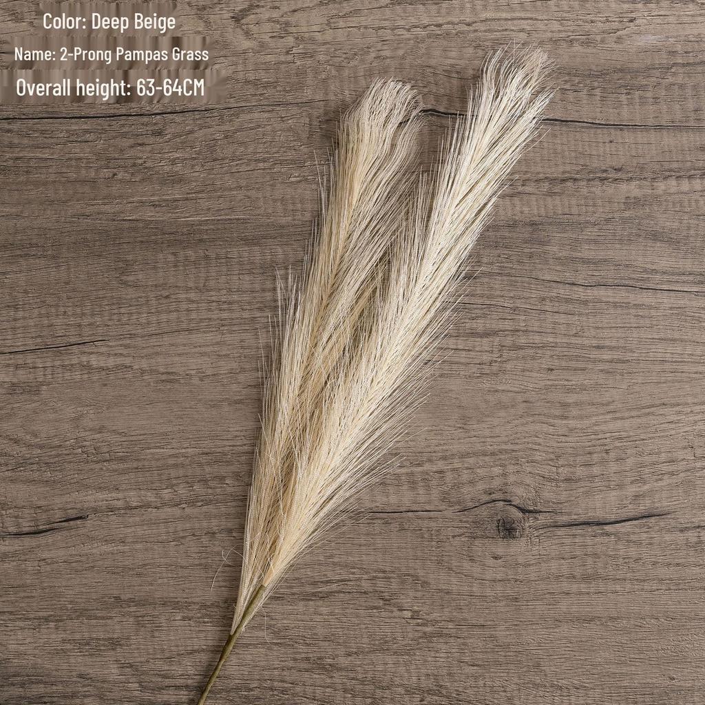 INS Style Pampas Grass & Green Plants Artificial Flowers for Wedding Decor & Crafts
