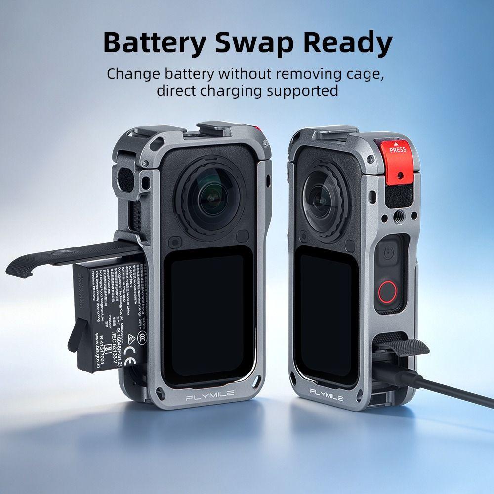 With Lens Cap Protective Case Expansion Frame for Insta360 X6 Action Camera Accessories