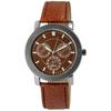 Watch - Men's Brown Faux Leather Bracelet - 45 Mm Case - 22 Mm Bracelet - Quartz Movement