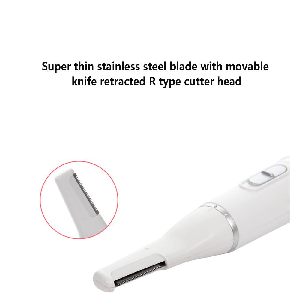 2-in-1 Women Men Electric Hair Trimmer Button Operation Battery Powered Nose Eyebrow Trimming Grooming Tool Beauty Supplies