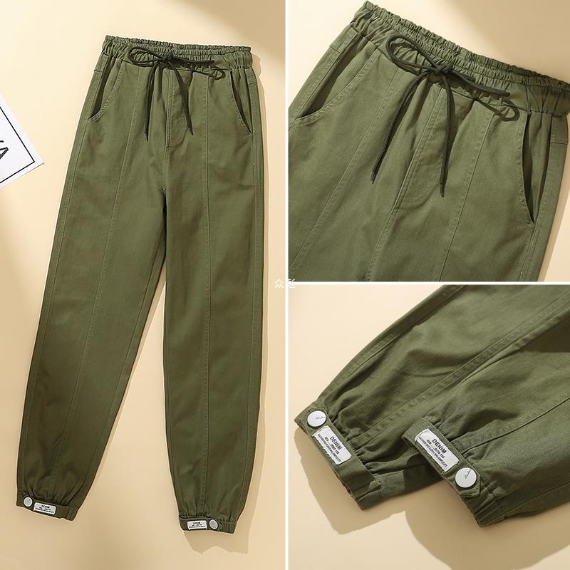 Spring Women Pants Fashion Loose Long Pants Women Elastic Basic Pants  Casual Denim