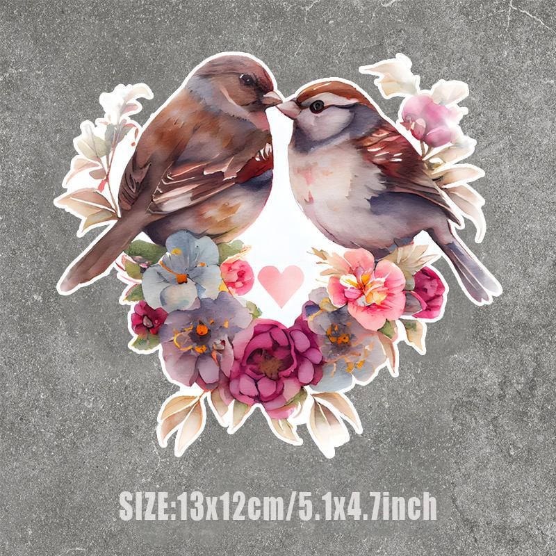 Paar Vogel Autoaufkleber Lustige wasserdichte Vinyl Aufkleber Motorrad Dekoratives Zubehör, verwendet für Auto, Motorrad, Laptop, Van,
