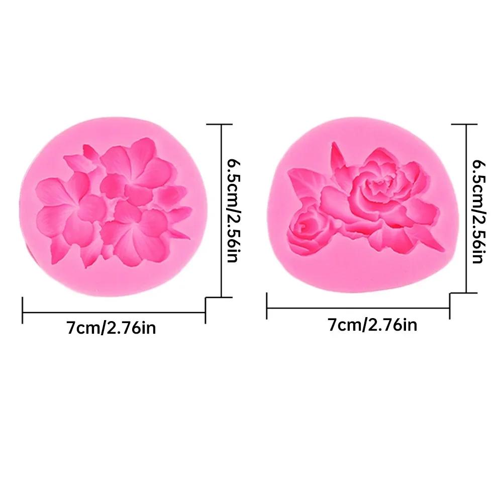 DIY Handmade Soap Gypsum Resin Molds 3D Gardenia Plumeria Flower Silicone Candle Mold Chocolate Cake Baking Tool Wedding Gifts
