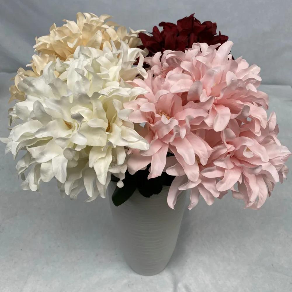 45CM Dahlia Bunch Flowers 7 Heads Fake Flowers New Dahlia Artificial Flower  Home Decor