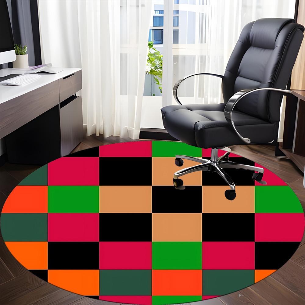 1pc Checkerboard Carpet for Office, Non-slip, Soft and Durable Office Rug, Perfect for Office yy260128097