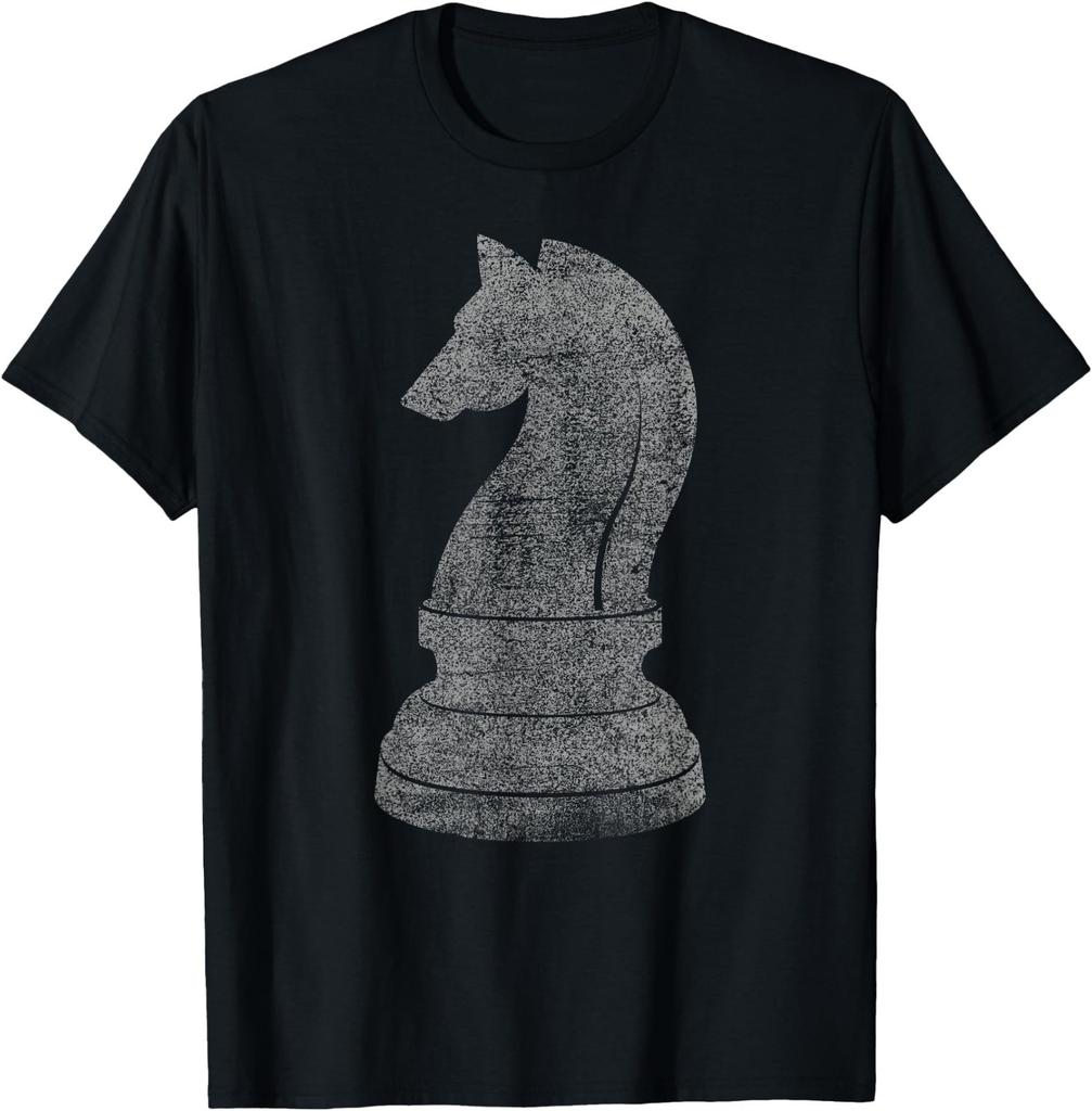 Distressed vintage cool Knight Chess piece chess player game T-Shirt