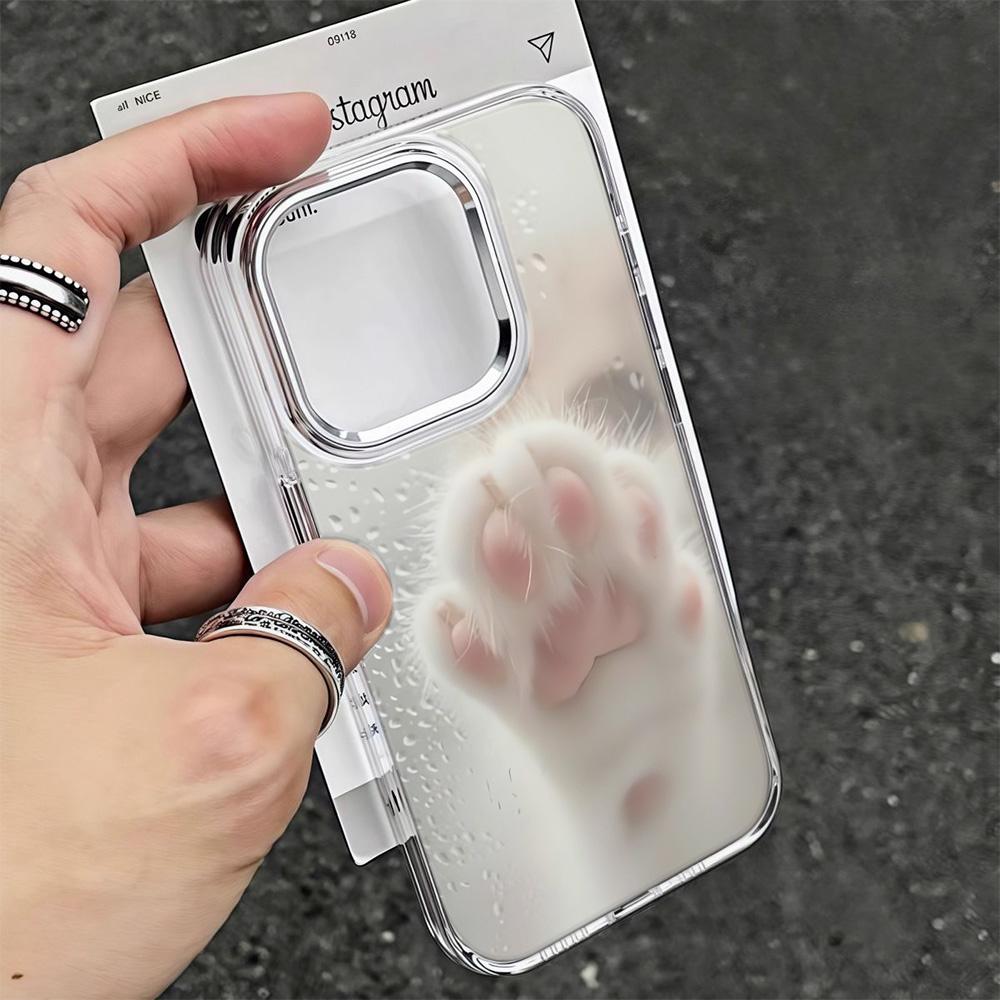 Cat Footprints Phone Case For Iphone 12 13 14 Plus 15 17 16 Pro Max 11 17Air 17E 16E Coque Funda Thin And Light Phone Cover
