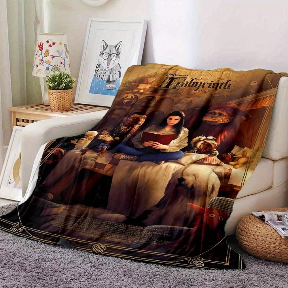 1pc Flannel Blanket, Fantasy,Adventure,Magic Pattern Printed Blanket, Sofa Bed Sofa Car Office Camping Travel Warm And Comfortable Soft Blan