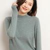 Maglione da donna autunno e inverno maglione a maniche lunghe con collo alto e fondo lavorato a maglia