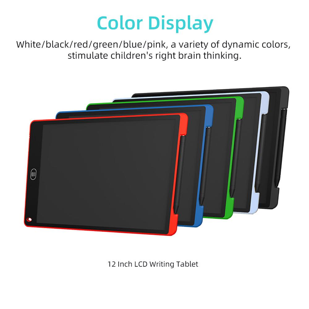 12 Inch LCD Writing Tablet Electronic Digital Drawing Board Erasable Writing Pad Color Screen