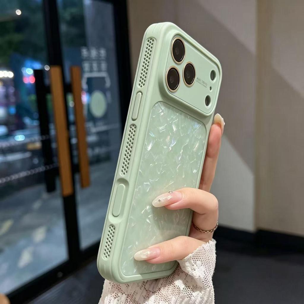Large Shell Texture Full Coverage Phone Case for Apple Pro Max - Drop-Proof and High-End Feel Protective Case