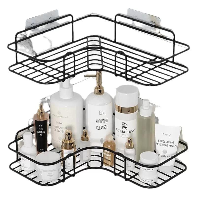 Corner Wall-Mounted No-Drill Bathroom Storage Rack