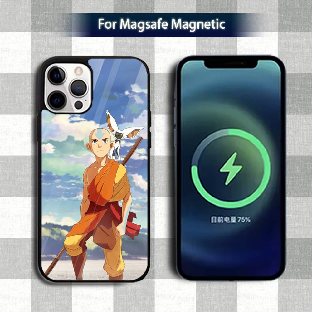 A-Avatar A-Appa AangS Phone Case For iPhone 13,12,15,17,11,16,14,Pro,Max,Plus,Mini,Magsafe,Magnetic Wireless Charging Case