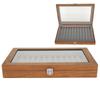 Wooden Fountain Pen Display Case Organizer Walnut Wood Storage Gift Box for 12 Pens Display