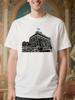 Griechisches Erbe T-Shirt - Weiß mit Schwarzem Parthenon Graphi...