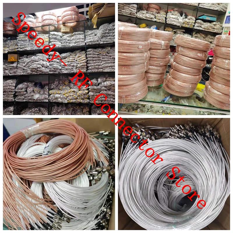 Q9 BNC Male To SMA Male Crimp for RG58 Coax Extension Connector RPSMA Male To BNC Right Angle Cable Fast Delivery Brass RF