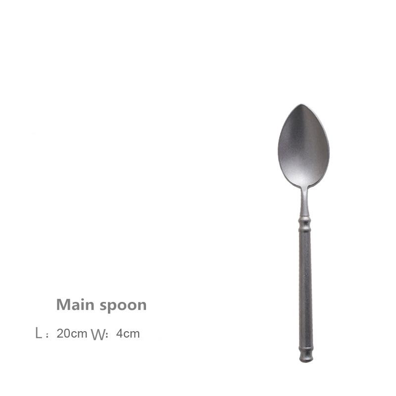 304 Edelstahl Ins Net Red Retro Messer und Gabel Besteckset, Westliches Essen Steakmesser und Löffel, Nordisches Besteckset