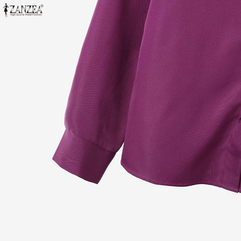 ZANZEA Damen Langarmbluse und Lange Röcke Lässige Zweiteiler Anzugsets