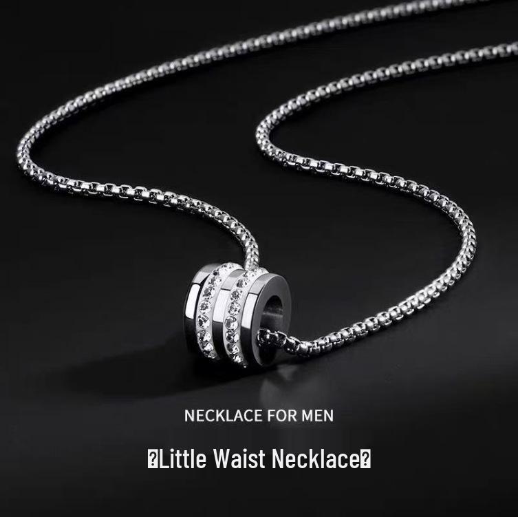 Unisex Hip-Hop Titanium Steel Long Sweater Chain Necklace - Non-Fading Autumn/Winter Pendant