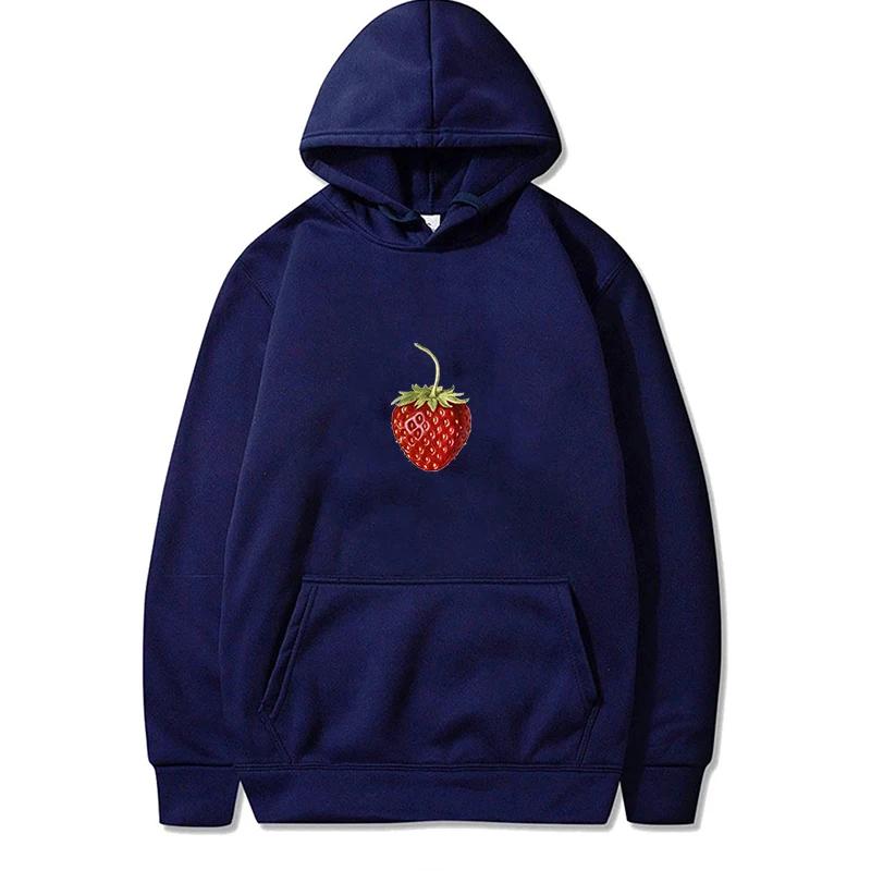 Autumn Fleece Solid Color Drawstring Pockets Finger Heart Hooded Korean Fashion Long Sleeve Loose Hoodie Sweatshirts Top